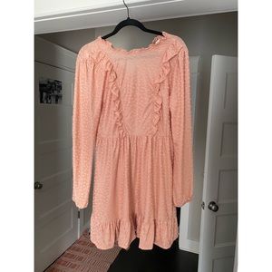 Pink long sleeve dress